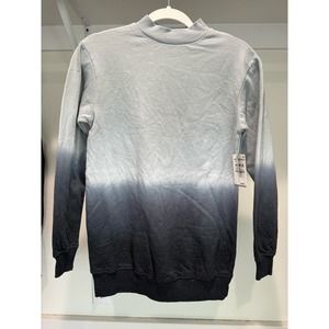 NWT BP Nordstrom Dip Dye Crew Neck‎ Sweatshirt Black/Grey/Blue Size XXS